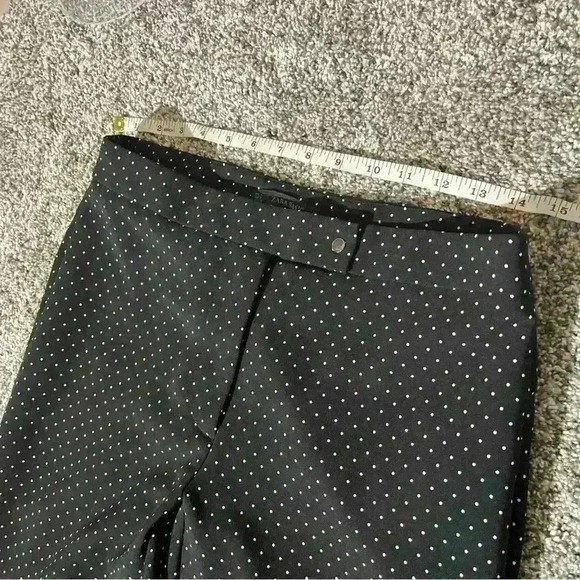 Zara Basic Women's Size S Black White Polka Dot Dress Ankle Pants Slacks - Picture 5 of 9